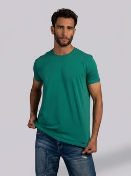 CurvedBackO-NeckT-shirtinGreen_1