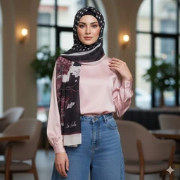 Chiffon_Trendy_Women_s_Scarf_Midnight_Black