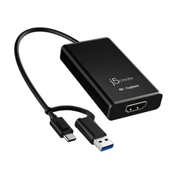 j5createJVA114KHDMItoUSB-A-USB-CCaptureAdapter-topHDMItoUSB-A-USB-C-DokkanTech