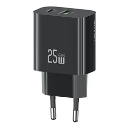 UsamsCC315T6525WA_CDual-PortFastChargerBLACK