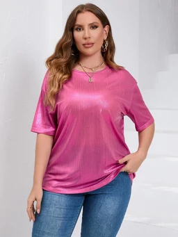SHEIN_Clasi_Plus_Drop_Shoulder_Metallic_Tee_main_2