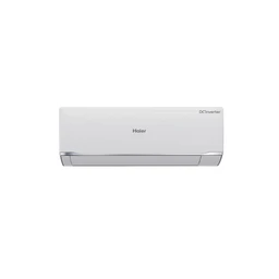 A wall-mounted split air conditioner unit with a white, sleek indoor panel. Intended for general use by a broad audience (unisex), with a compact rectangular design and a subtle DC inverter label on the right. Visible attributes include a clean white cabinet, a slim lower vent with a slight curved edge, and minimal branding; no fabric or clothing elements—just the appliance itself.