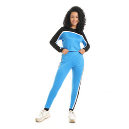 Women's Two-piece sports suit with long pants- طقم رياضي نسائي من قطعتين و بنطلون طويل