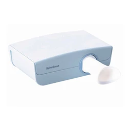 - What it is: A compact medical spirometry accessory unit with a connected mouthpiece, likely part of a CardioVIT spirometry setup.
- Intended audience: Unisex (appears suitable for adult patients in a clinical setting).
- Visible attributes: Light blue plastic housing with a round connector and a white disposable/soft mouthpiece; simple, boxy design with a smooth finish. Notable features: side branding area reading "SpiroSensor" and a protruding mouthpiece nozzle for breathing tests.