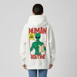 Human-Routine-White-Hoodie-Back