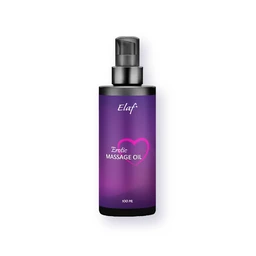 - A small, dark purple bottle with a black pump top and clear label. The label shows the brand name and the words “Erotic MASSAGE OIL” with a pink heart design, suggesting a massage oil product.
- Likely intended for adults (unisex appearance based on styling). The bottle is compact (100 ml) and has a sleek, modern look with a smooth gradient purple color and minimalist typography.
- Visible attributes: purple/eggplant bottle, black pump dispenser, white text, pink heart motif, “Erotic Massage Oil” wording, 100 ml indication. Material appears to be plastic with a glossy finish.
