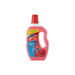 - A pink bottle of multi-purpose cleaning and disinfectant liquid with a red cap and a built-in handle. 
- Intended for general household use (unisex audience) based on practical bottle design and labeling; the bright pink color and blue label accents suggest a fruity berry scent (عطر التوت). 
- Visible attributes include a 730-gram (approx.) liquid formula, “Get 7x1” cleaning claim, and berry imagery on the label, with a squeezable, ergonomic bottle design.
